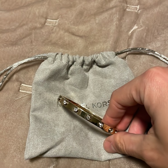 Michael Kors Gold Bangle with Cubic Zirconia Studs - Picture 4 of 7